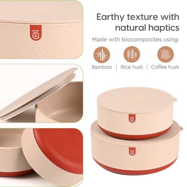 Earth Friendly Terravo Storage Containers For Kitchen | 2200 ml, 1200ml