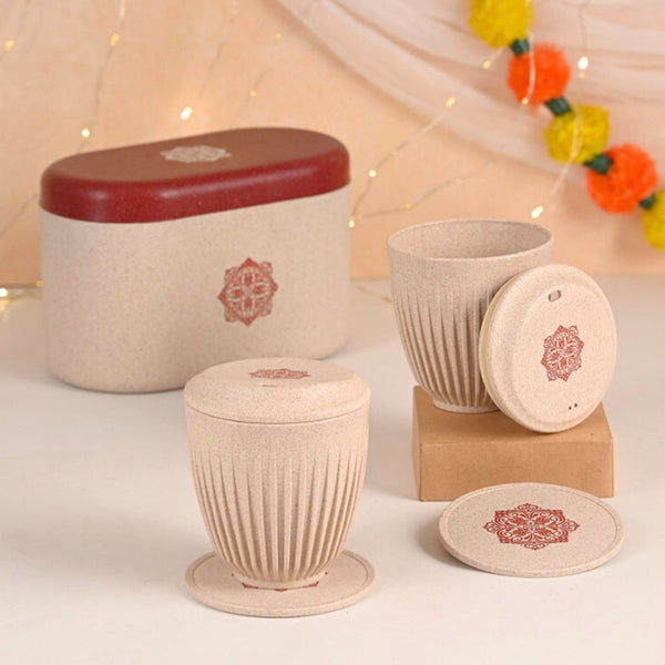 Earth Friendly Gifts For Family and Friends | Mandala Printed Mug and Coasters Set of 2