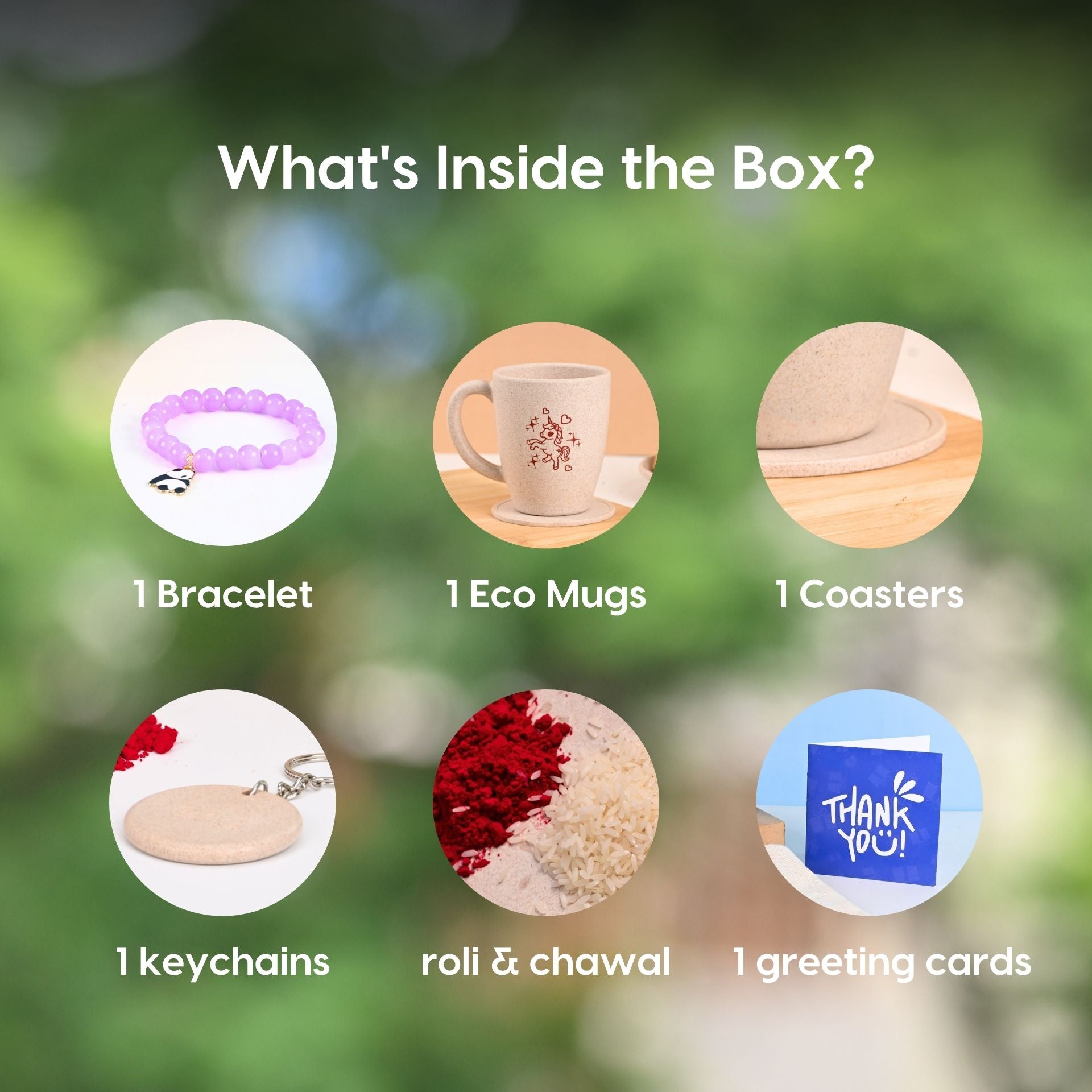 Earth-Friendly Unicorn Printed Mug Rakhi Return Gift for Sister | Set of 1