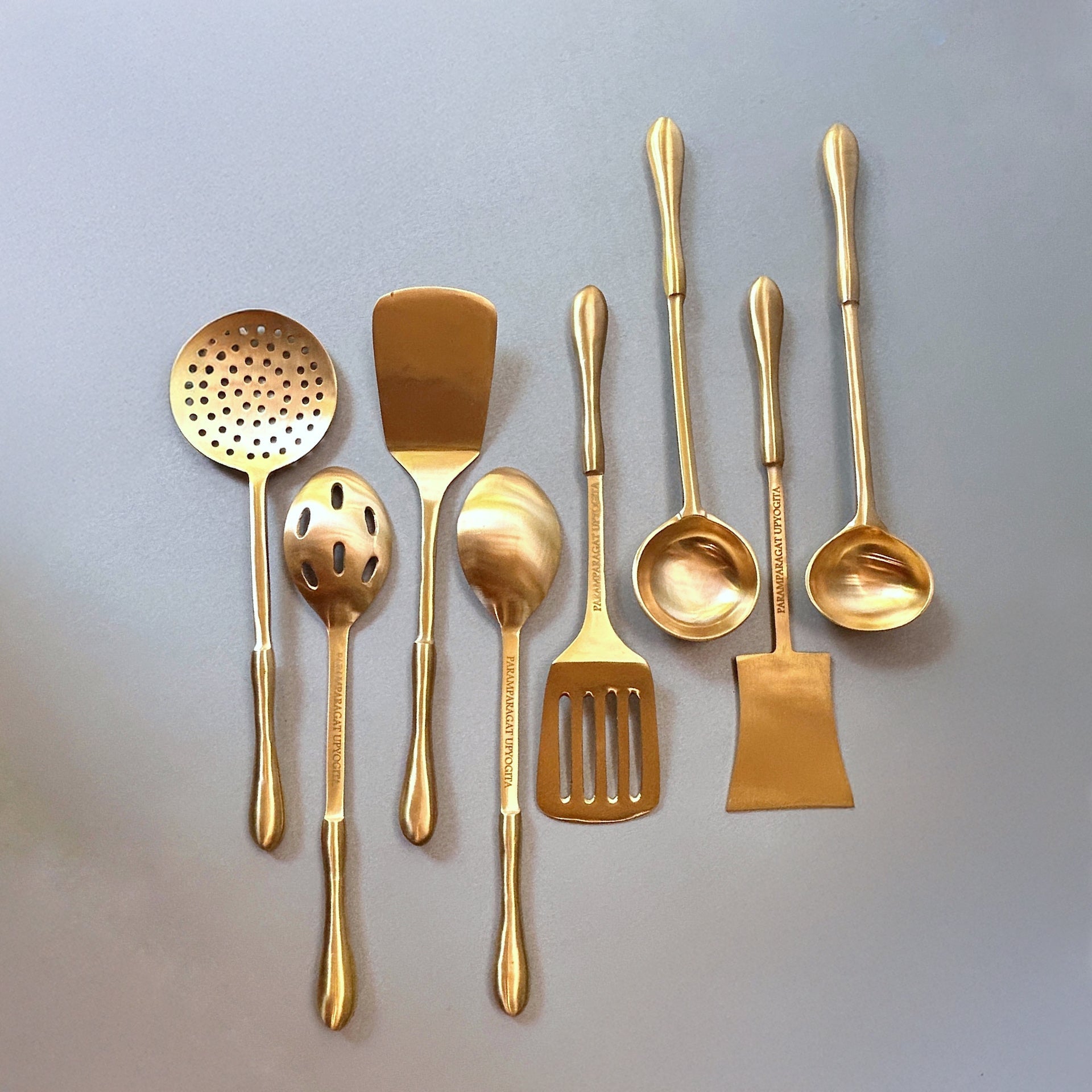 Paramparagat Upyogita Brass Kitchenmate DIne and Cook Set (Set of 8)