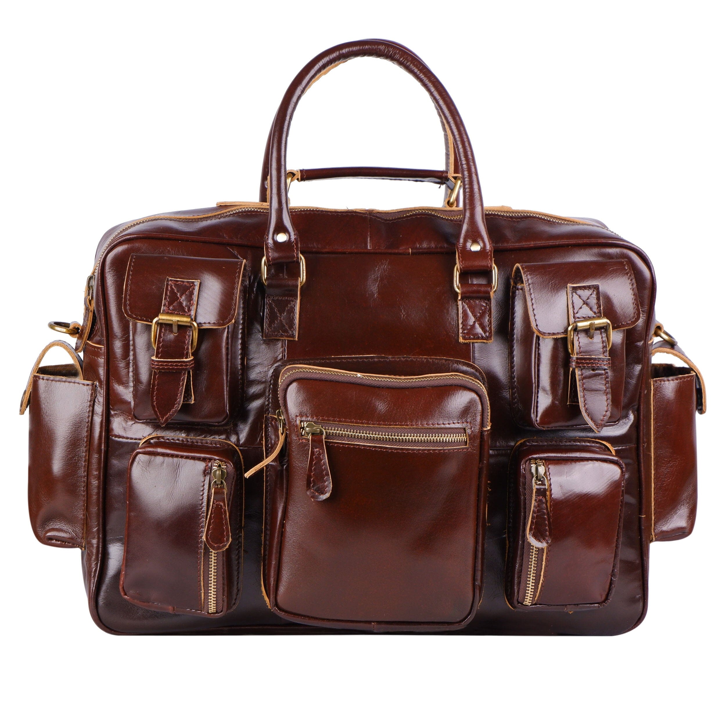 brown leather laptop briefcase bag online in USA