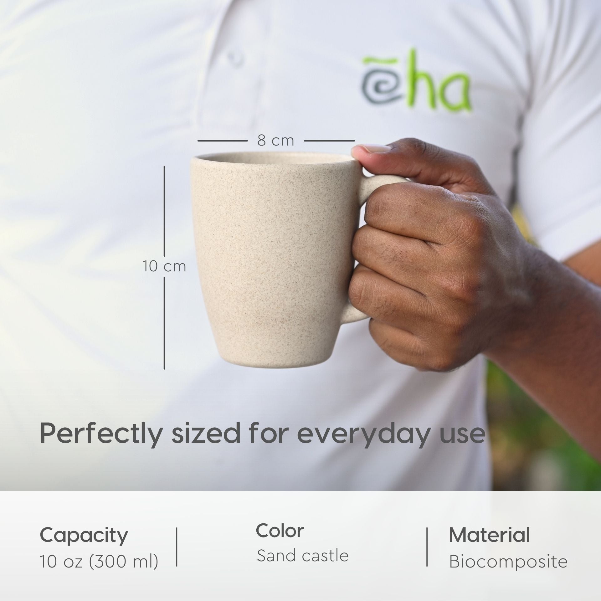 Classic Mug 300 ml | Unbreakable Mugs Made with Rice Husk & Bamboo Fibers