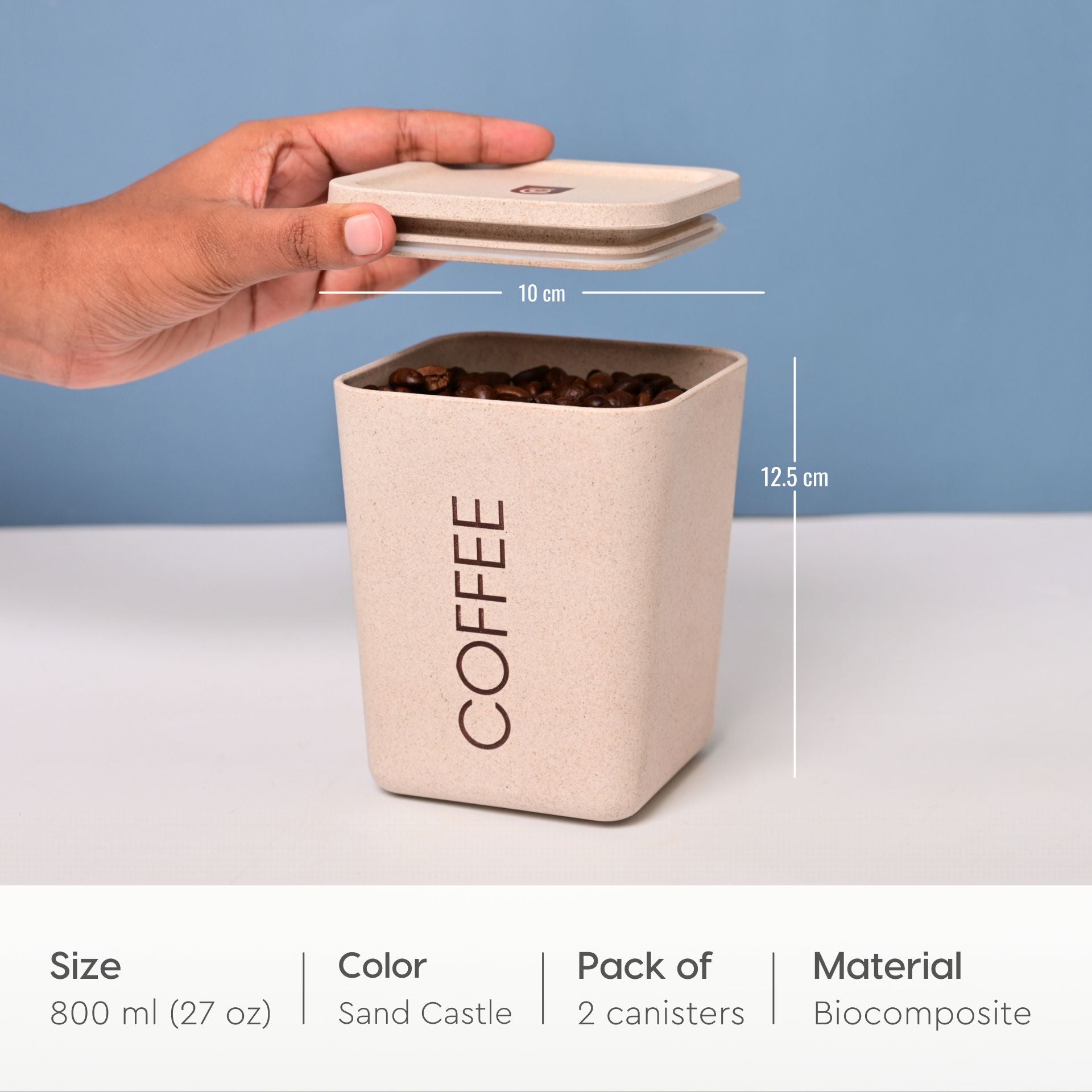 Earth Friendly Kitchen Storage Jars & Containers | Set of 2