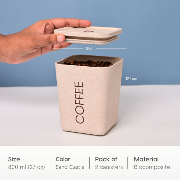 Earth Friendly Kitchen Storage Jars & Containers | Set of 2