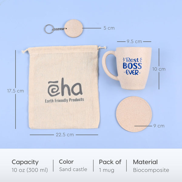Eha Earth Friendly Best Boss Ever Mugs For Coffee | Gift Items For Boss