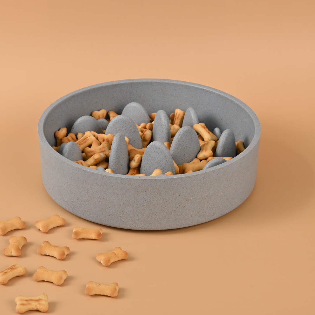 Maze Slow Feeding Pet Bowls 800 ml | Earth friendly Unbreakable Bowls Made with Bamboo Fibers & Rice Husk Fiber | Microwave Safe and Pet Safe bowls| for Hot & Cold servings