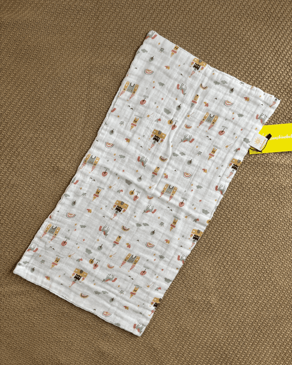 100% Muslin Cotton Hand Towels (25*50cms)Pack of 3