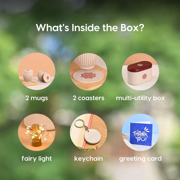 Earth Friendly Gifts For Family and Friends | Mandala Printed Mug and Coasters Set of 2