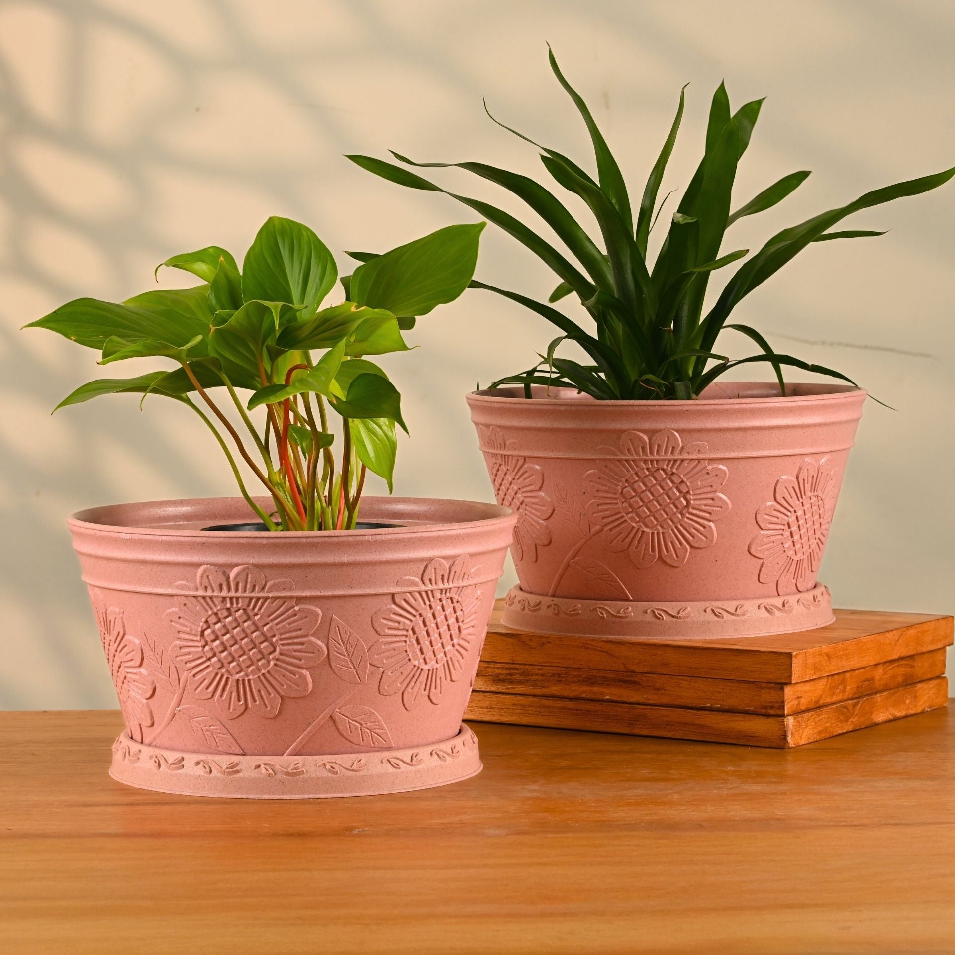 Earth Friendly Nile Planter 9.5 inch Pots for Plants | Bamboo Based Plant Pots