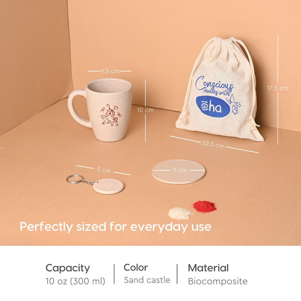 Earth-Friendly Unicorn Printed Mug Rakhi Return Gift for Sister | Set of 1