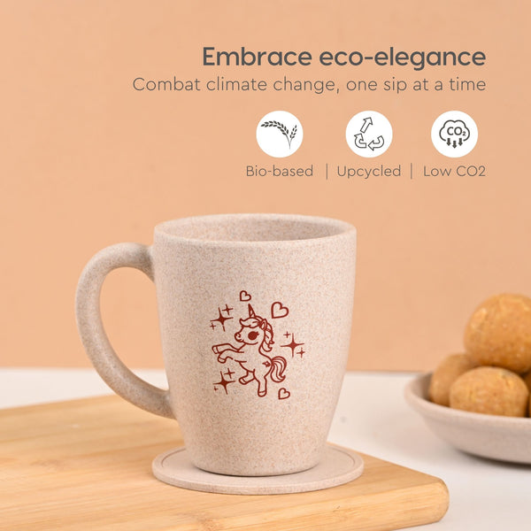 Earth-Friendly Unicorn Printed Mug Rakhi Return Gift for Sister | Set of 1