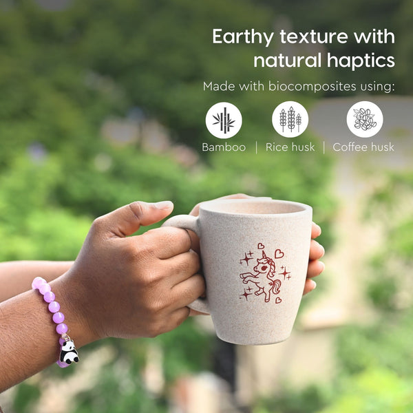 Earth-Friendly Unicorn Printed Mug Rakhi Return Gift for Sister | Set of 1