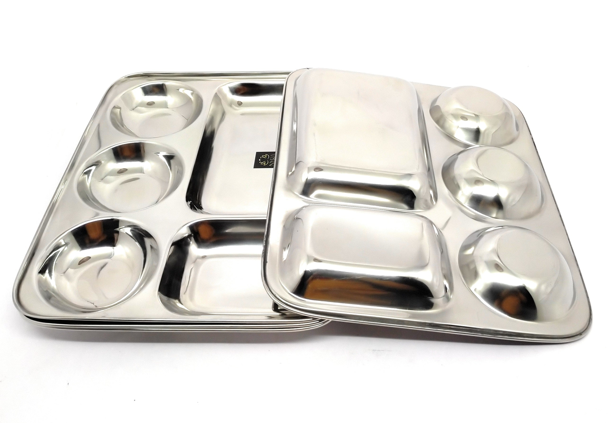 Stainless-Steel Round shaped 5 in 1 divided compartment Bhojan Thali