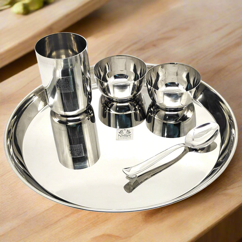 Stainless Steel Premium Thali/Dinner Set of 5-pcs. 