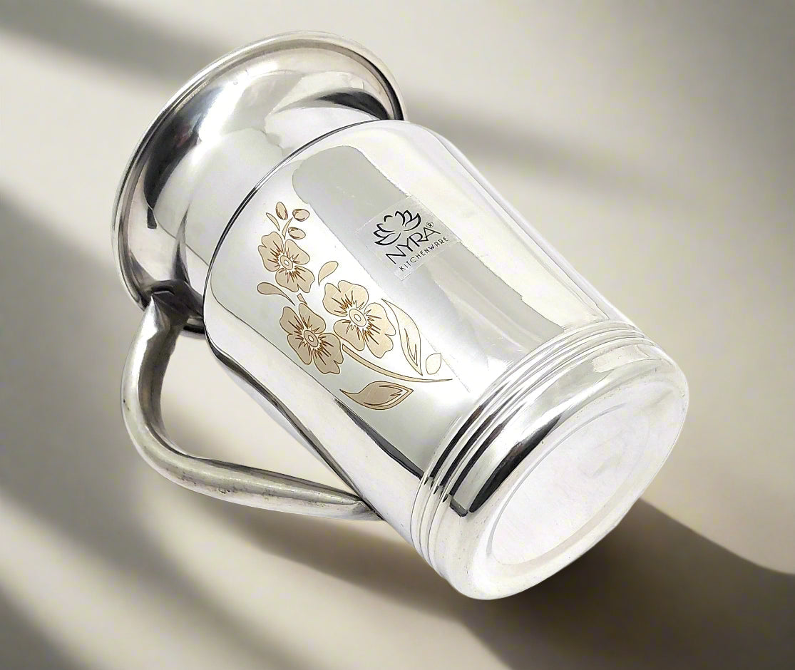 Stainless Steel Floral Lazer Jug 