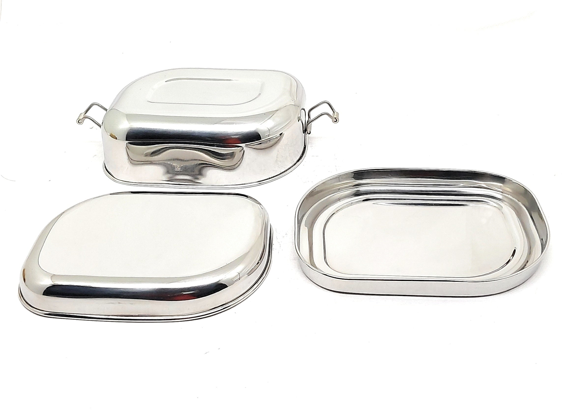 Stainless Steel Double Decker Lunch Box 