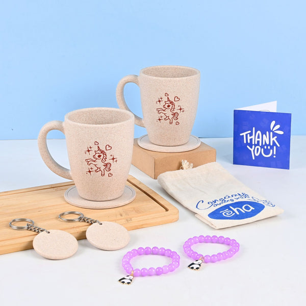 Earth-Friendly Unicorn Printed Rakhi Return Gift | Set of 2