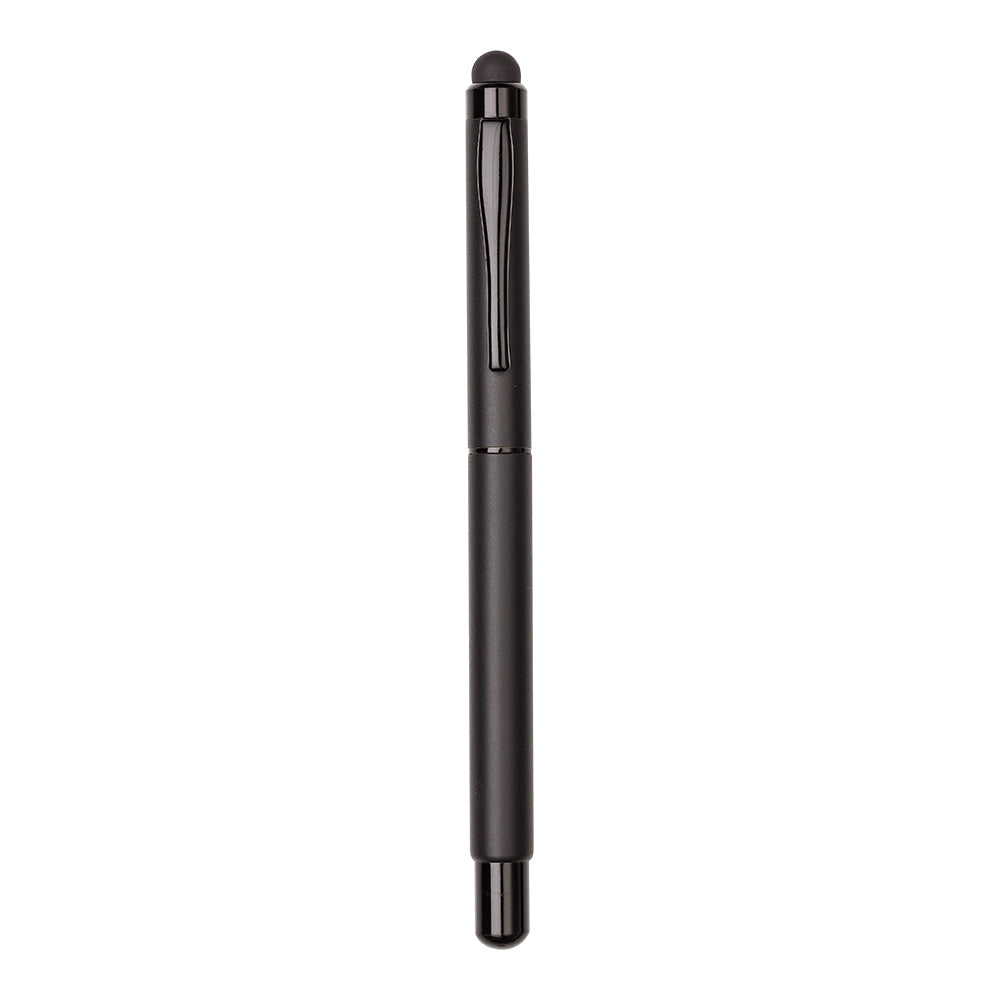 2-in-1 Stylus Metal Roller Pen | Write & Touch | All-Black
