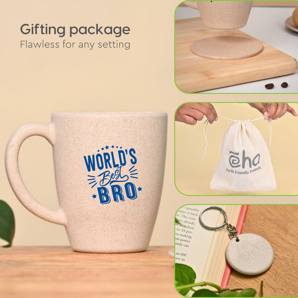 Eha Earth- Friendly Worlds Best Bro Coffee Mug | birthday gift for brother