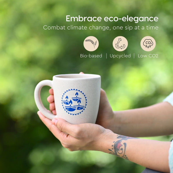 Eha Earth Friendly Diwali Gift Hampers | Diya Printed Mug, Coaster, Key Chain, Candle, Gift Bag, Card