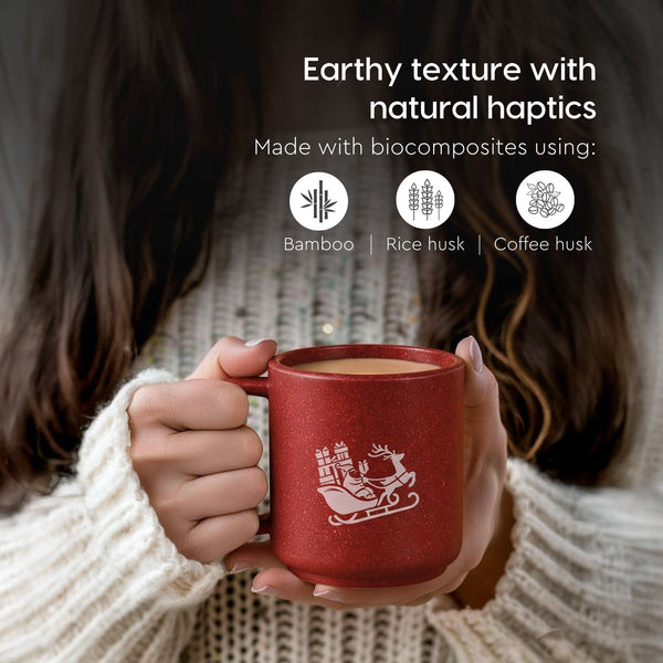 Earth Friendly Christmas Gifts For Family & Friends | Printed Mug and Coasters Set of 2