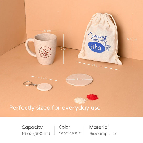 Earth-Friendly Best Sister Printed Mug | Set of 1