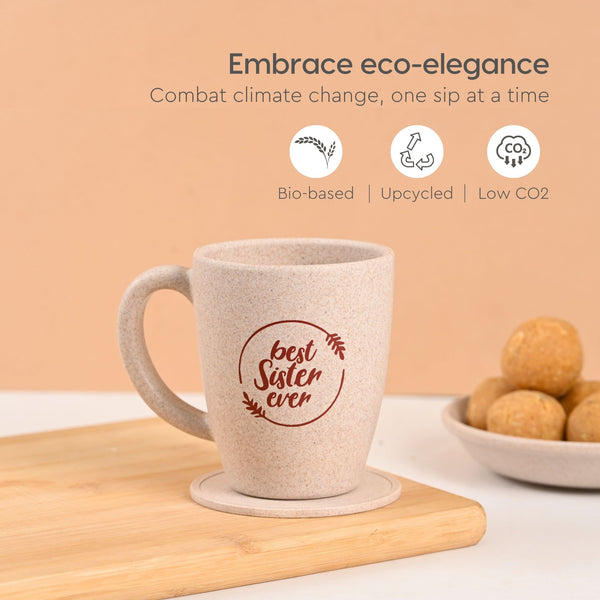 Earth-Friendly Best Sister Printed Mug | Set of 1
