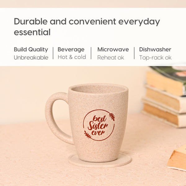 Earth-Friendly Best Sister Printed Mug | Set of 1