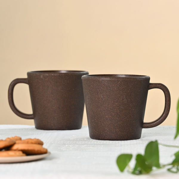 Earth friendly Majestic Mug 375 ml set of 2 | Eha Unbreakable mugs Made with Rice Husk & Bamboo Fibers