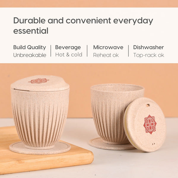 Earth Friendly Gifts For Family and Friends | Mandala Printed Mug and Coasters Set of 2