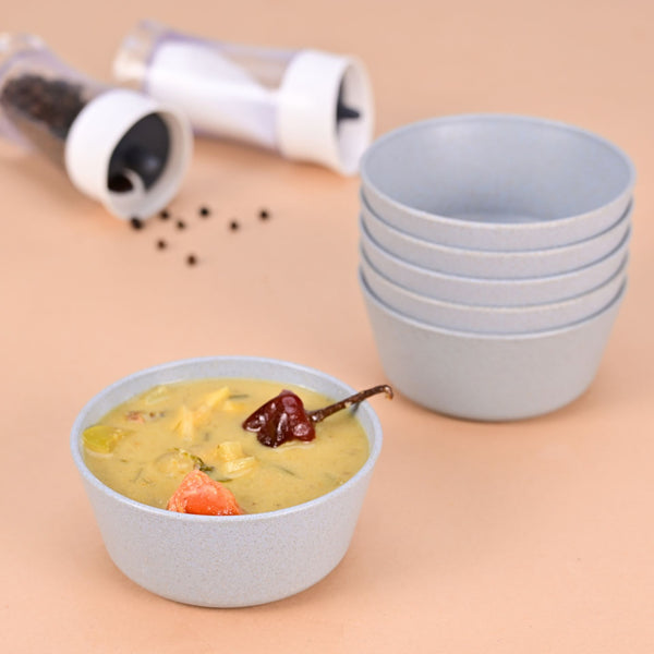 Curry Bowl 175 ml set of 6 | Earth friendly Unbreakable bowls Made with Bamboo Fibers & Rice Husk Fiber
