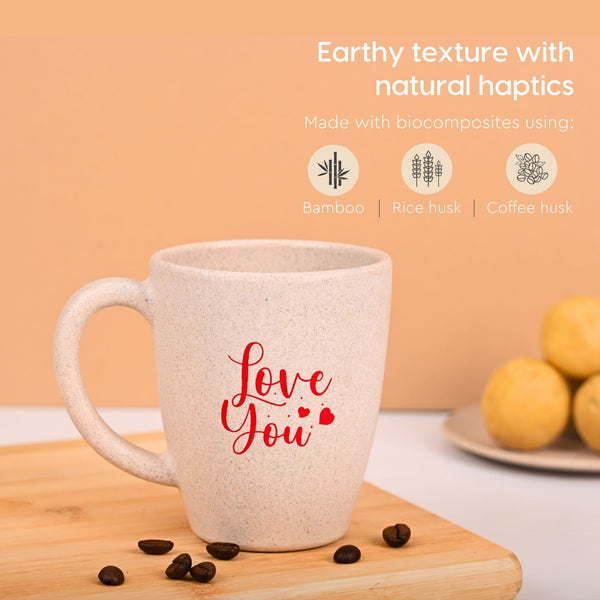 Eha Earth Friendly Love You mugs for coffee | couple gifts