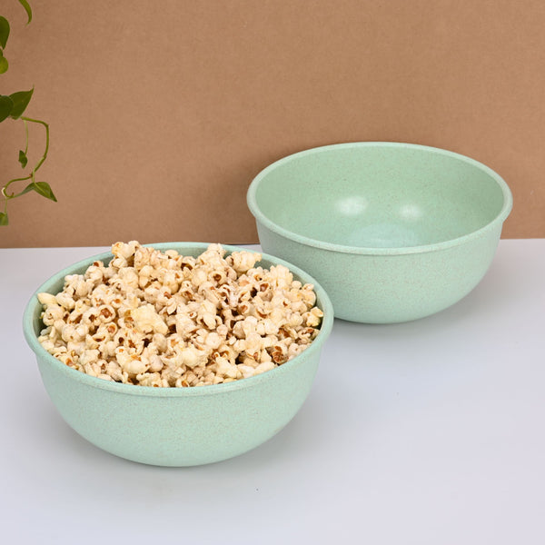 Frosty Mixing Bowls 1800 ml set of 2 | Earth friendly Unbreakable bowls Made with Bamboo Fibers & Rice Husk Fiber