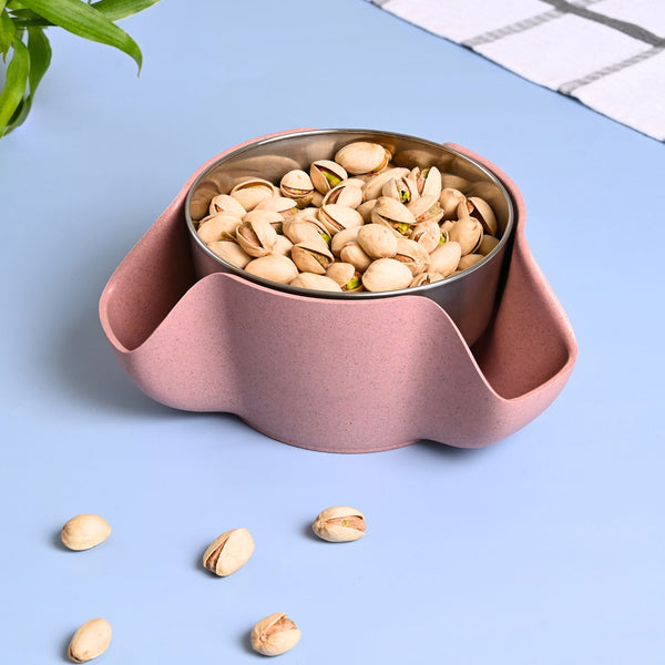 Earth Friendly Double Dish Pistachio Serving Bowls | Set of 1
