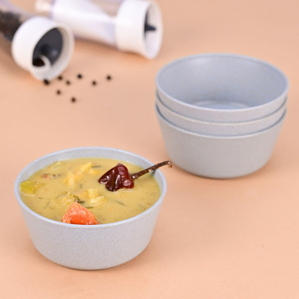 Curry Bowl 175 ml set of 4 | Earth friendly Unbreakable bowls Made with Bamboo Fibers & Rice Husk Fiber
