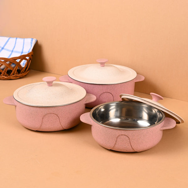 Earth Friendly Curve Serving Bowls with Lid | Set of 3