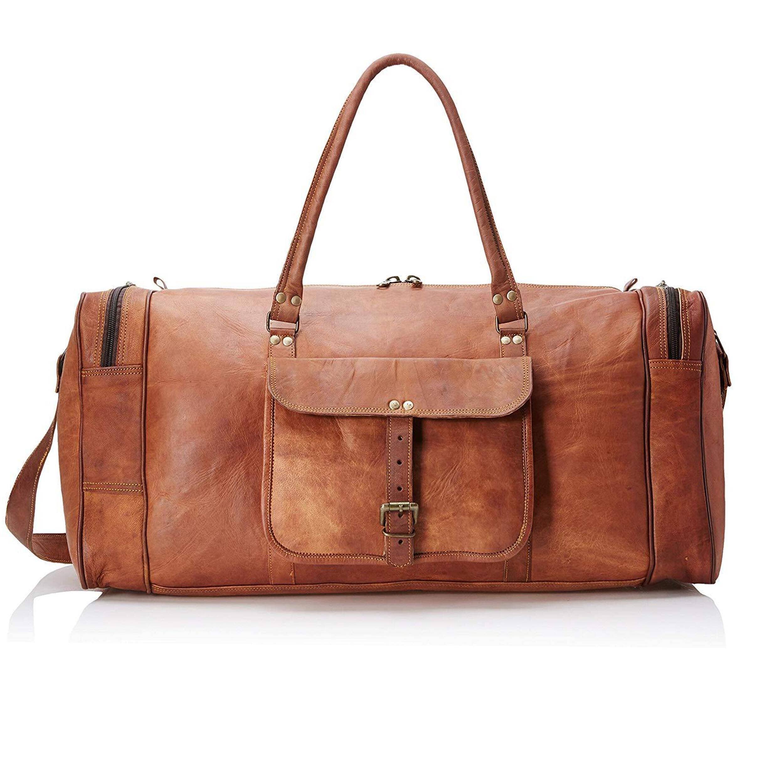leather duffle