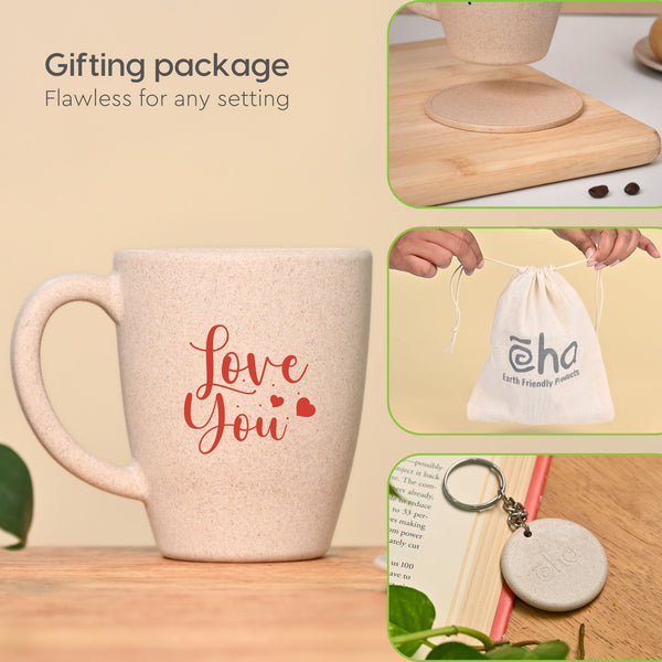 Eha Earth Friendly Love You mugs for coffee | couple gifts