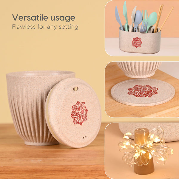 Earth Friendly Gifts For Family and Friends | Mandala Printed Mug and Coasters Set of 2