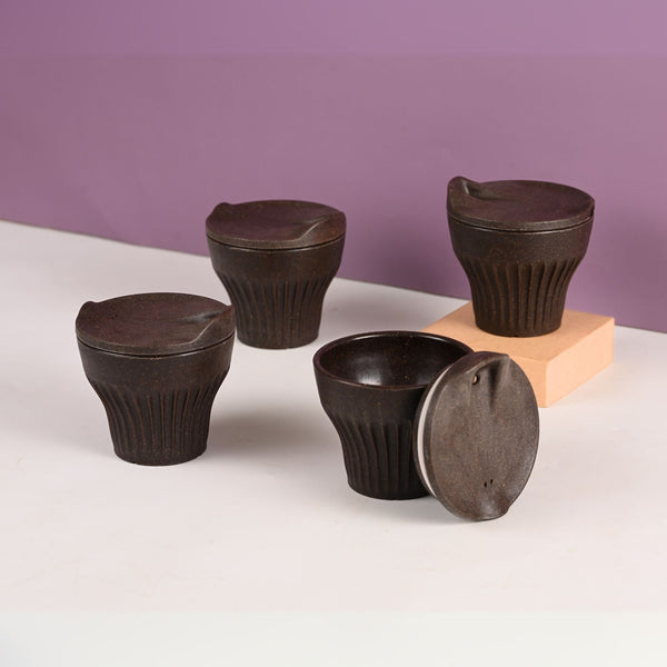 Eha Earth Friendly Rafter Coffee Mug with Lid | Set of 4