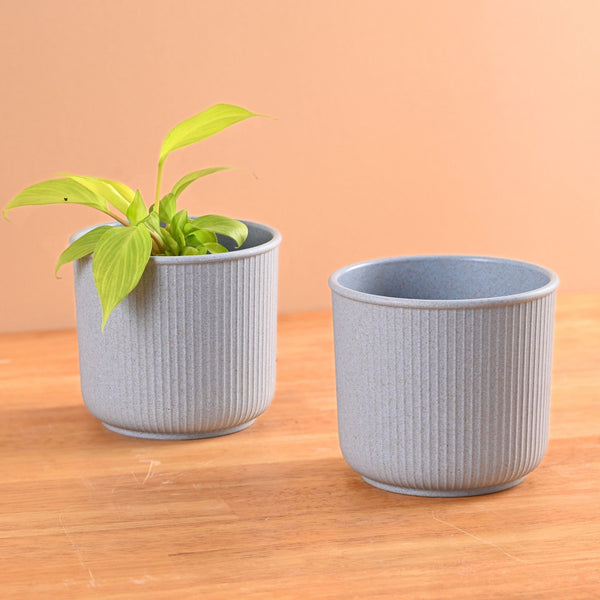 Earth Friendly Statement Pot 4 Inch Planters | Set of 2