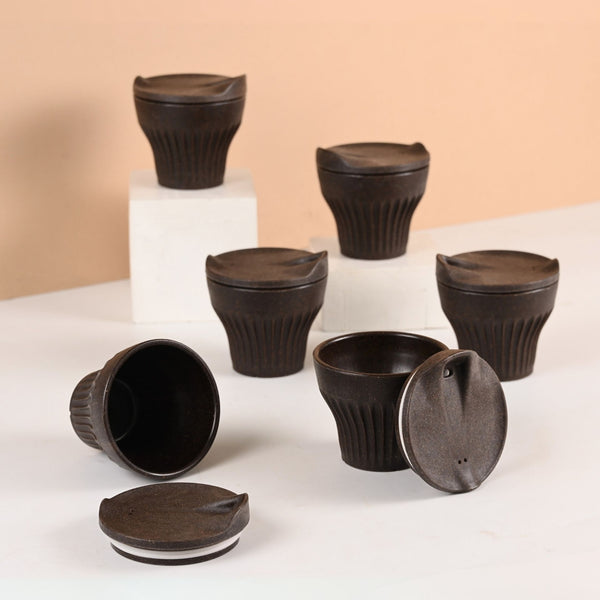 Eha Earth Friendly Rafter Coffee Mug with Lid | Set of 6