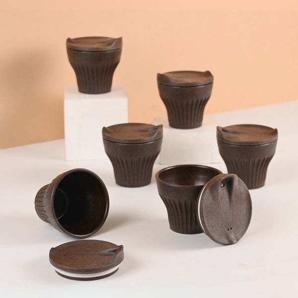 Earth Friendly Rafter Coffee Mug with Lid | Set of 6