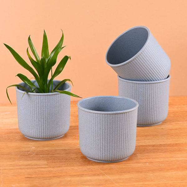 Earth Friendly Statement Pot 4 Inch Planters | Set of 4