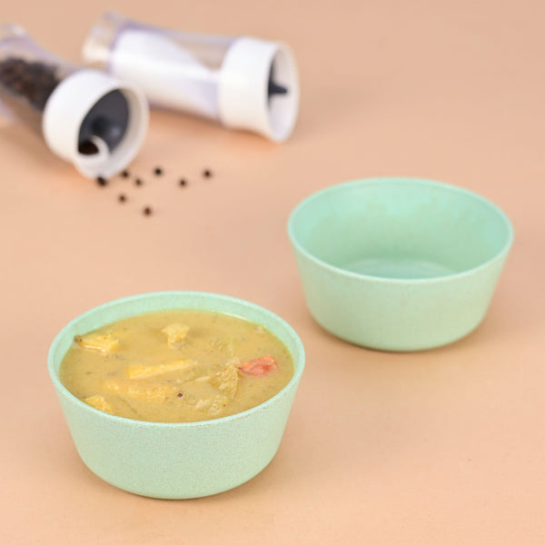 Curry Bowl 175 ml set of 2 | Earth friendly Unbreakable bowls Made with Bamboo Fibers & Rice Husk Fiber