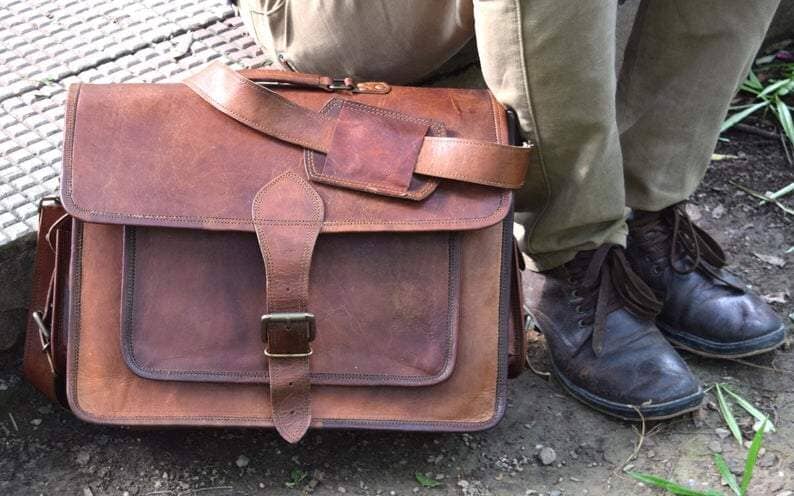 Vintage Large Leather Messenger Bag Classy Leather Bags Bags