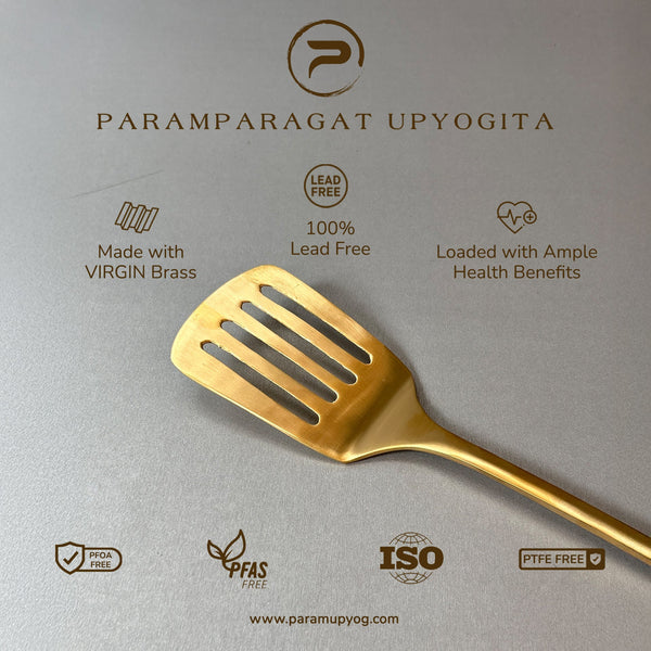 Paramparagat Upyogita Brass Angled Slotted Turner