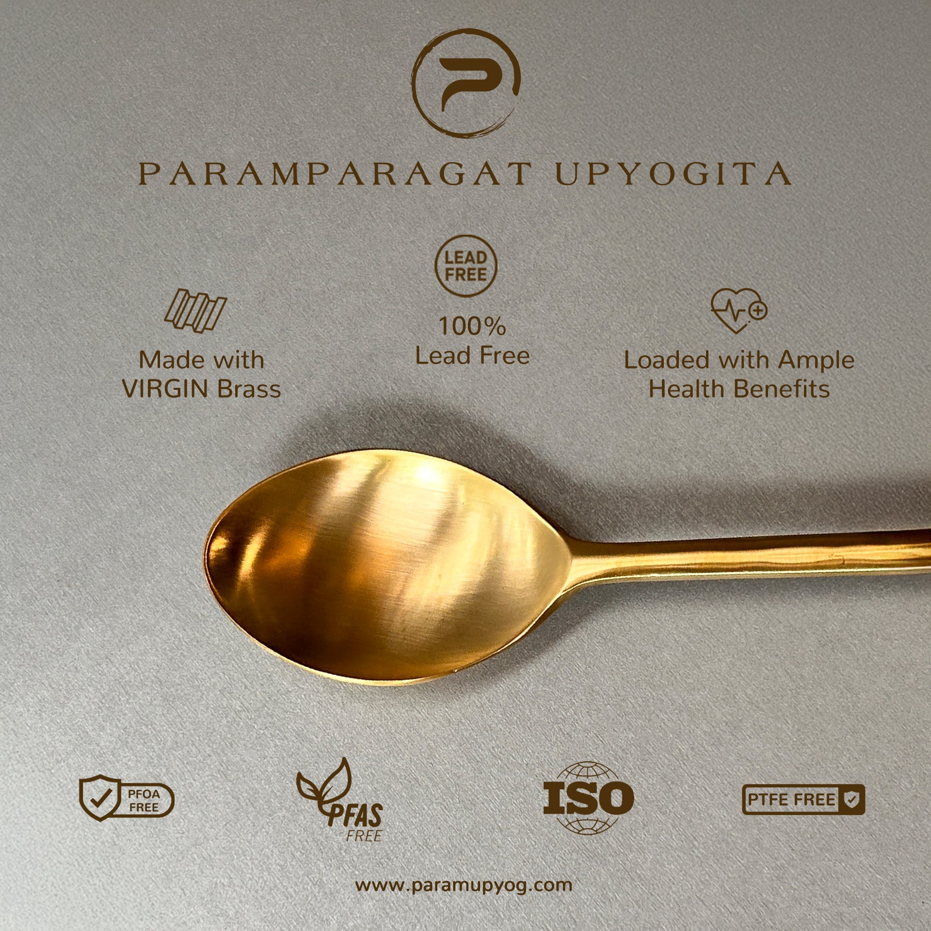 Paramparagat Upyogita Chaitanya  Brass Serving Spoon