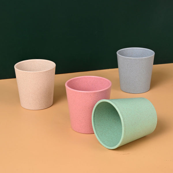 Earth Friendly Small Drinking Glass for Kids | Set of 4