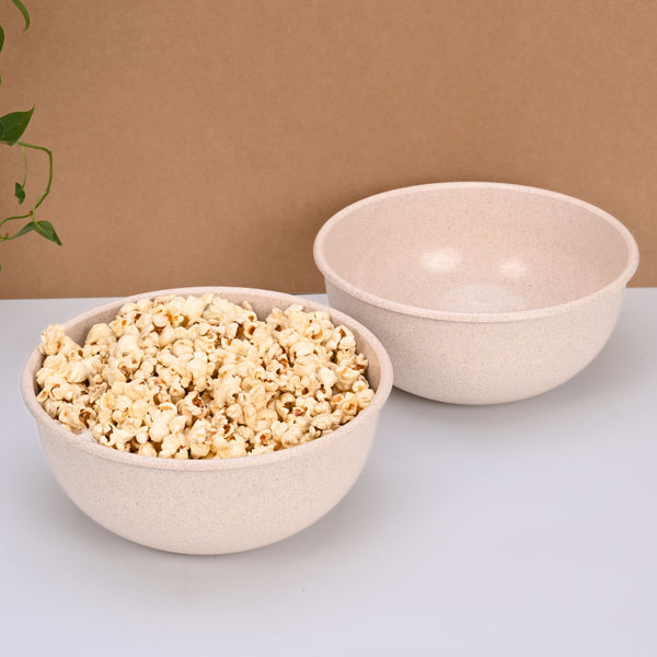 Frosty Mixing Bowls 1800 ml set of 2 | Earth friendly Unbreakable bowls Made with Bamboo Fibers & Rice Husk Fiber